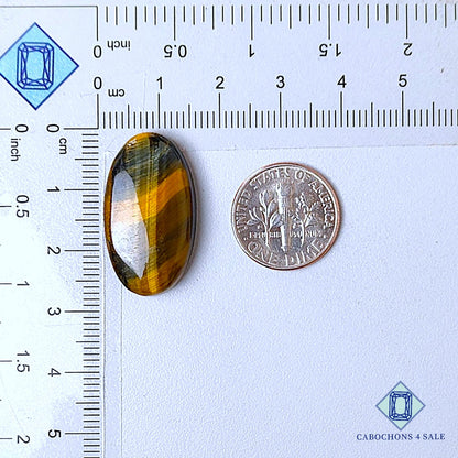 Natural Tiger Eye Gemstone Oval Cabochons 26*15*6mm from South Africa  available for sale