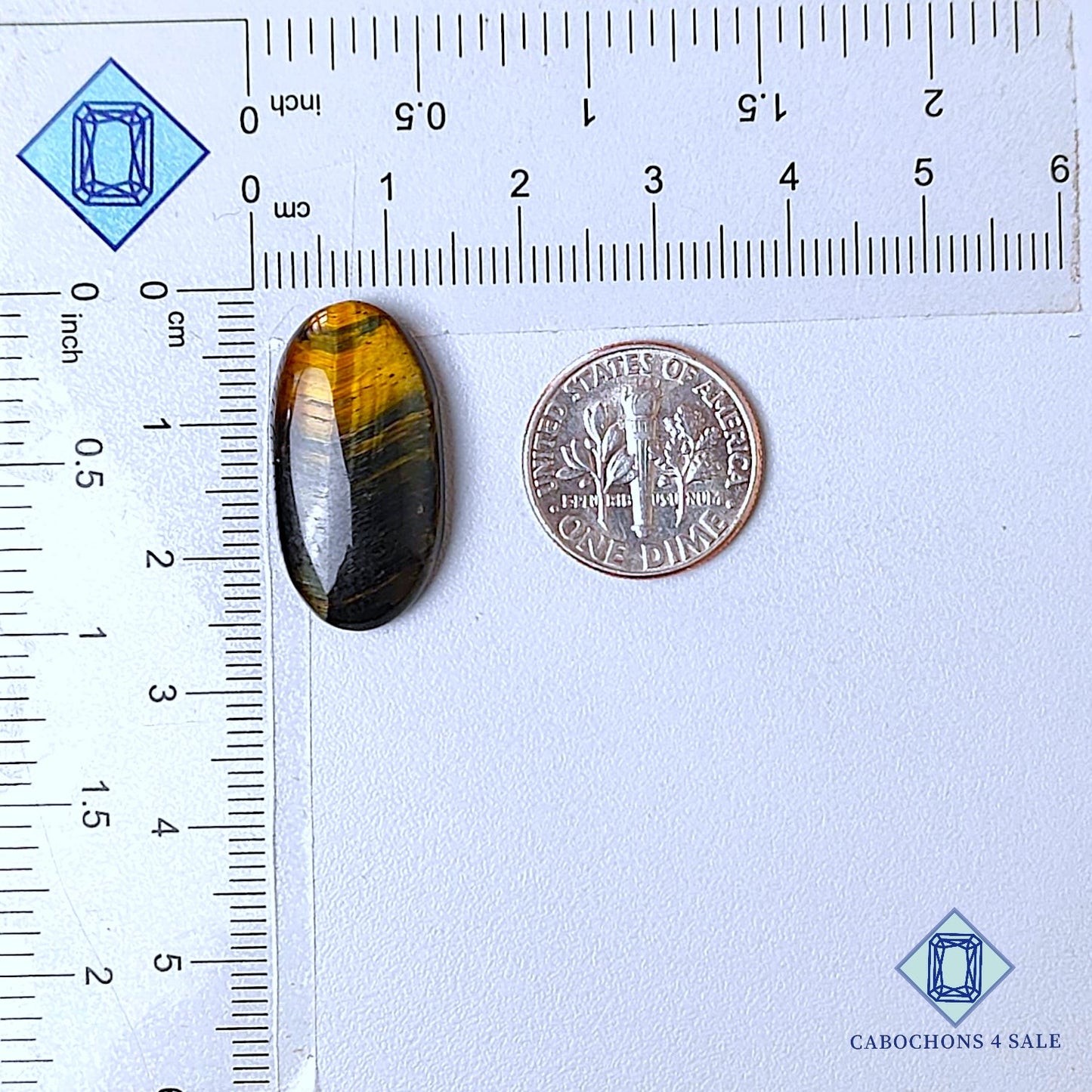Natural Tiger Eye Gemstone Oval Cabochons 24*13*5mm from South Africa  available for sale