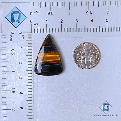 Natural Tiger Eye Gemstone Triangle Cabochons 27*19*5mm from South Africa  available for sale
