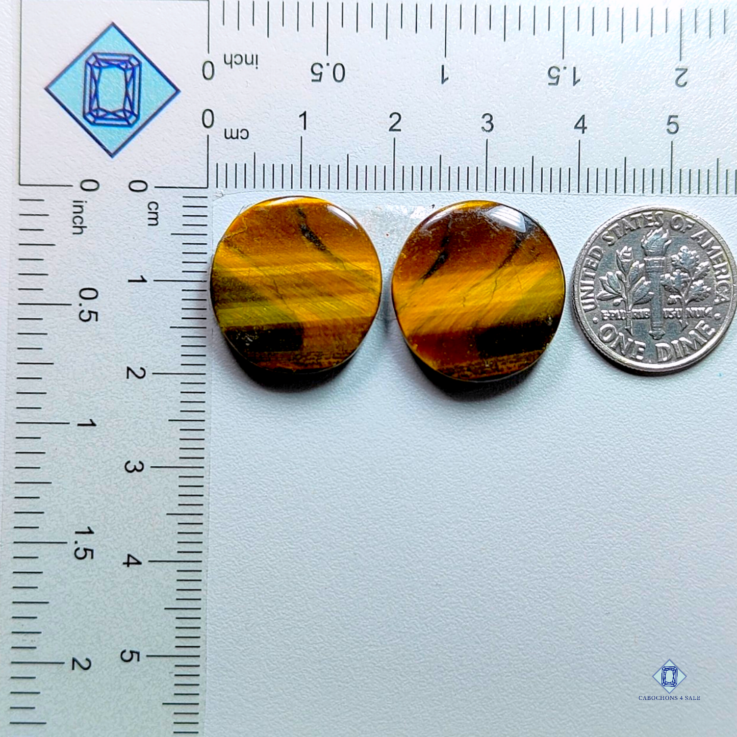 Tiger Eye-Round-Pairs