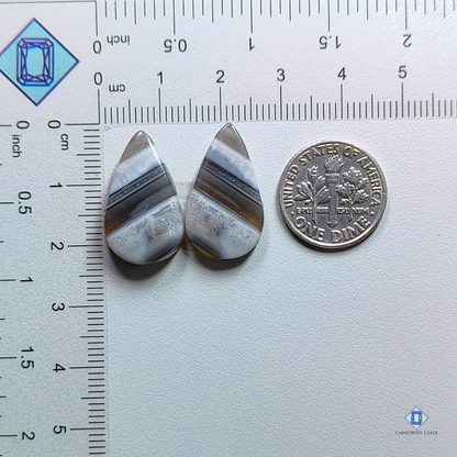 Timor Agate-pear-cabochons