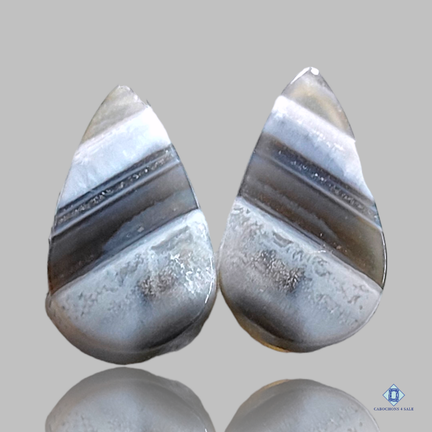 Timor Agate-pear-cabochons