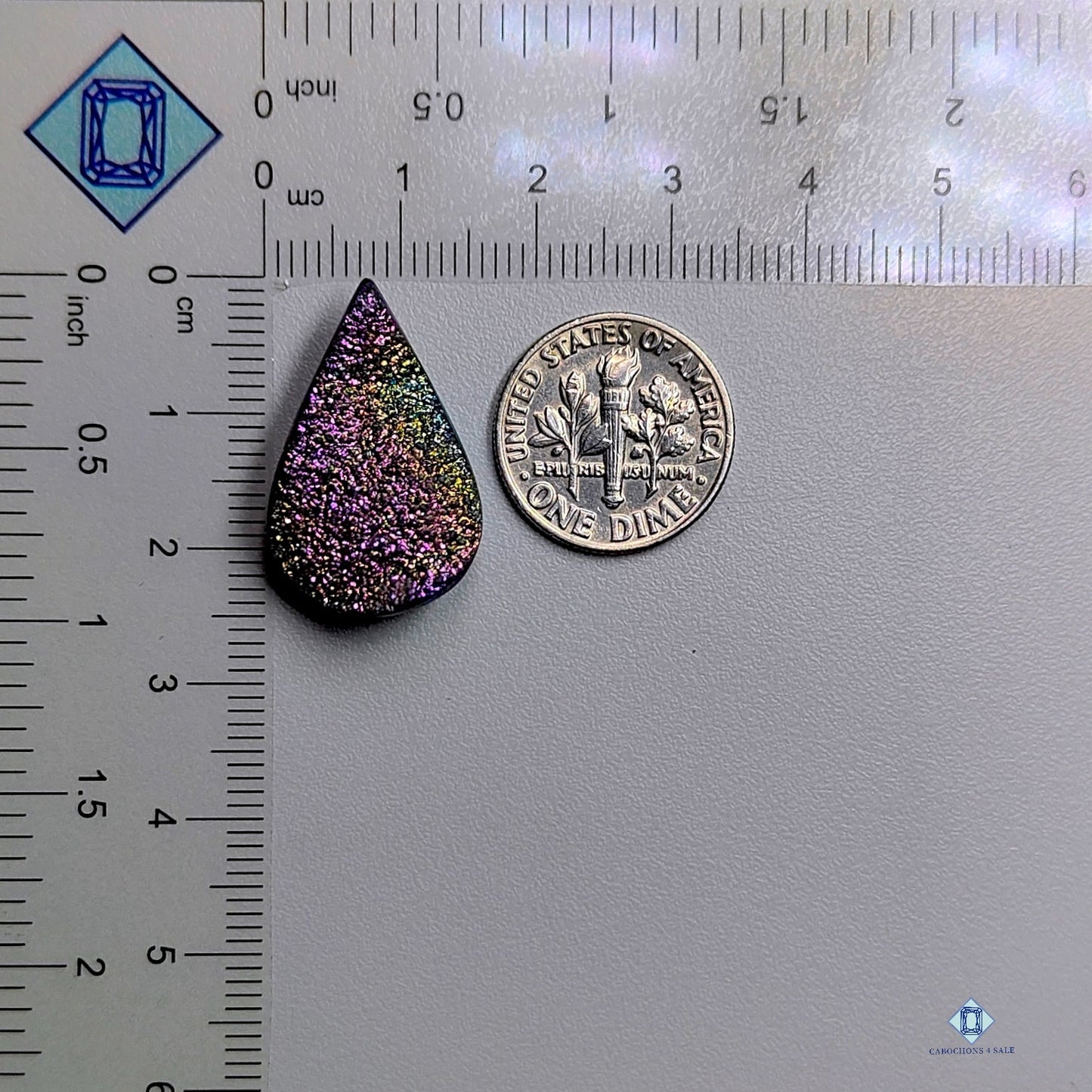 Titanium Pear Druzy