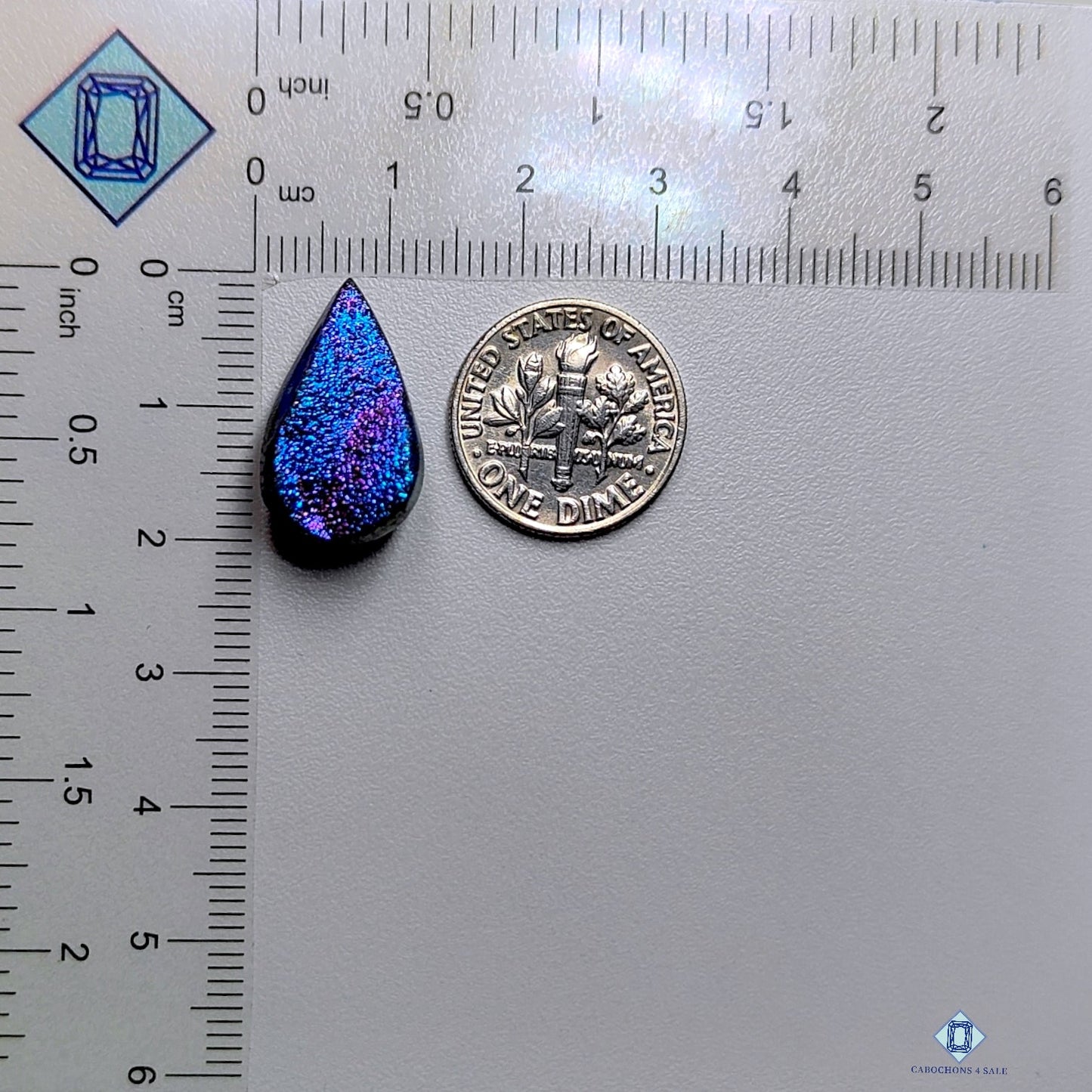 Titanium Pear Druzy