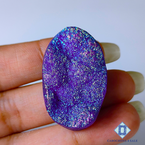 Titanium Druzy Quartz Oval Druzy