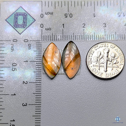 Transparent Labradorite Pear Pairs