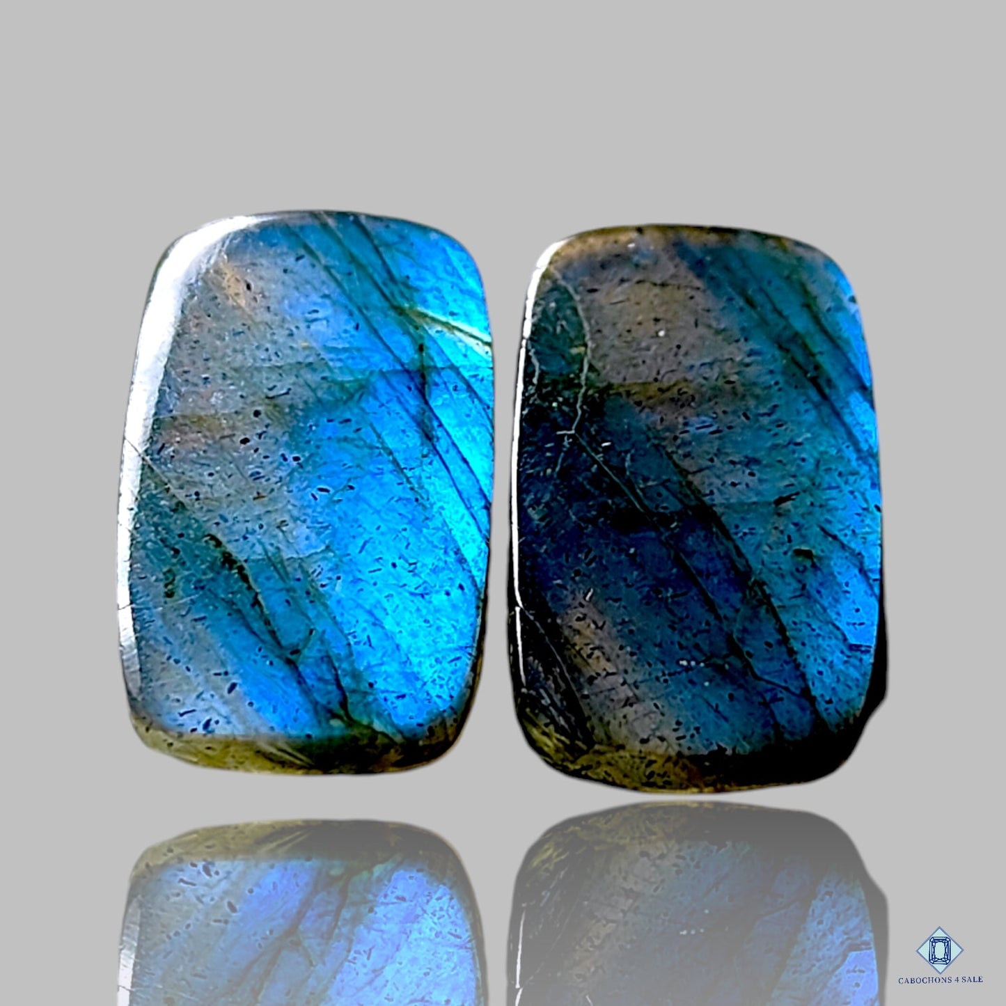 Transparent Labradorite Rectangle Pairs