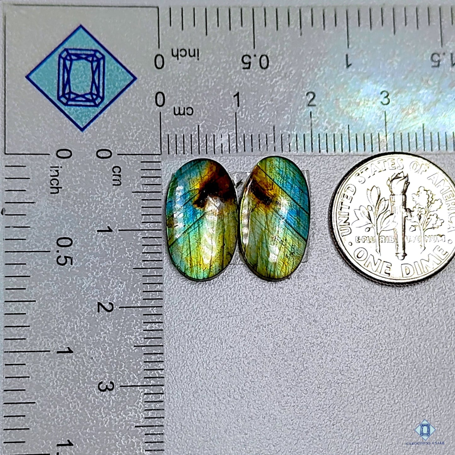 Transparent Labradorite Oval Pairs