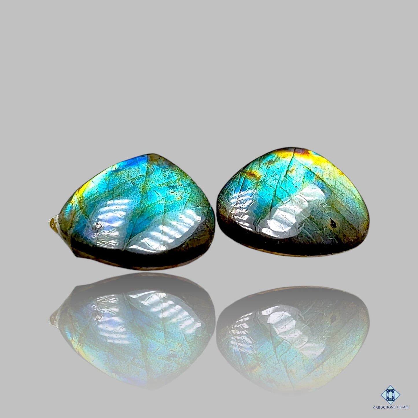 Transparent Labradorite Pear Pairs