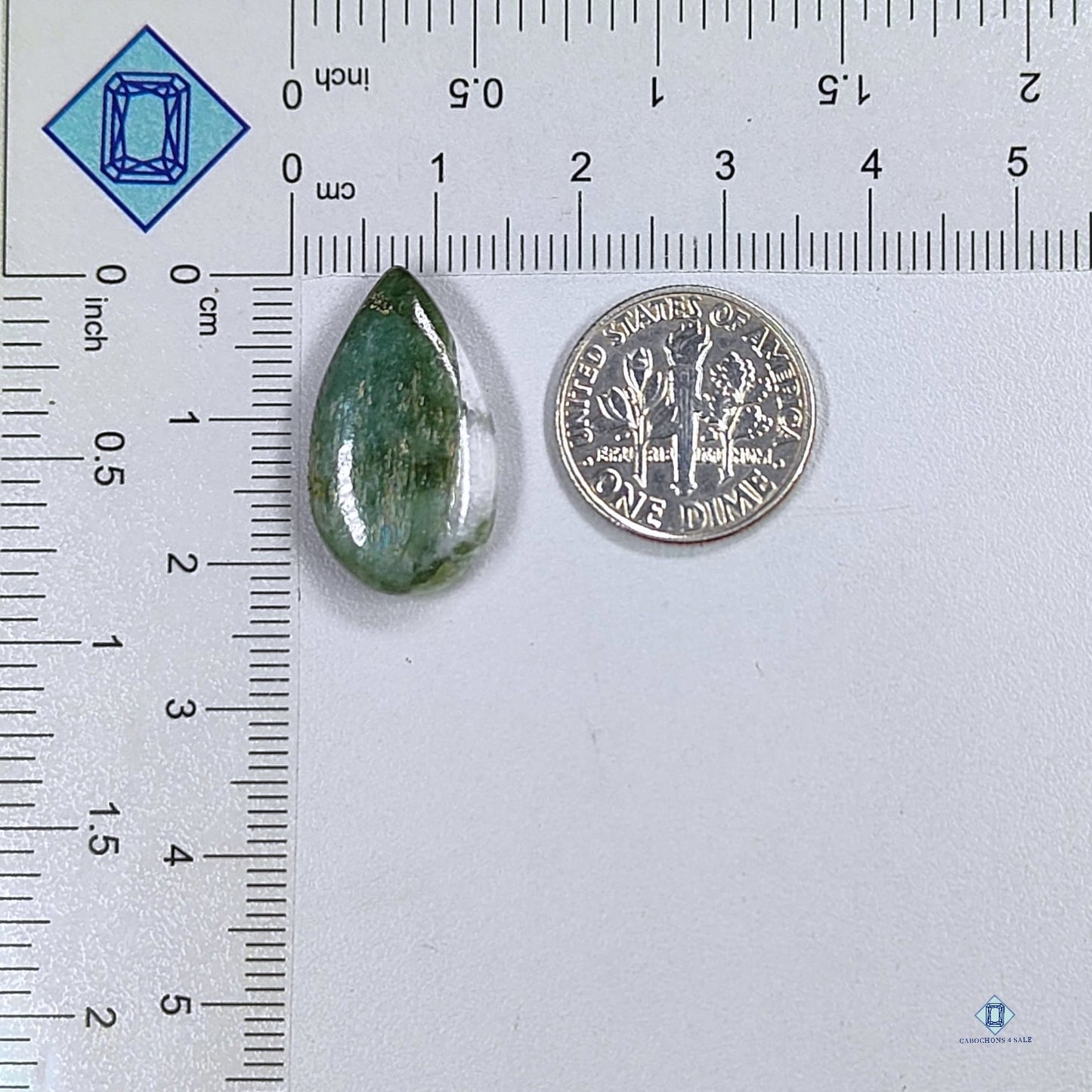 Tree Agate Pear Cabochons