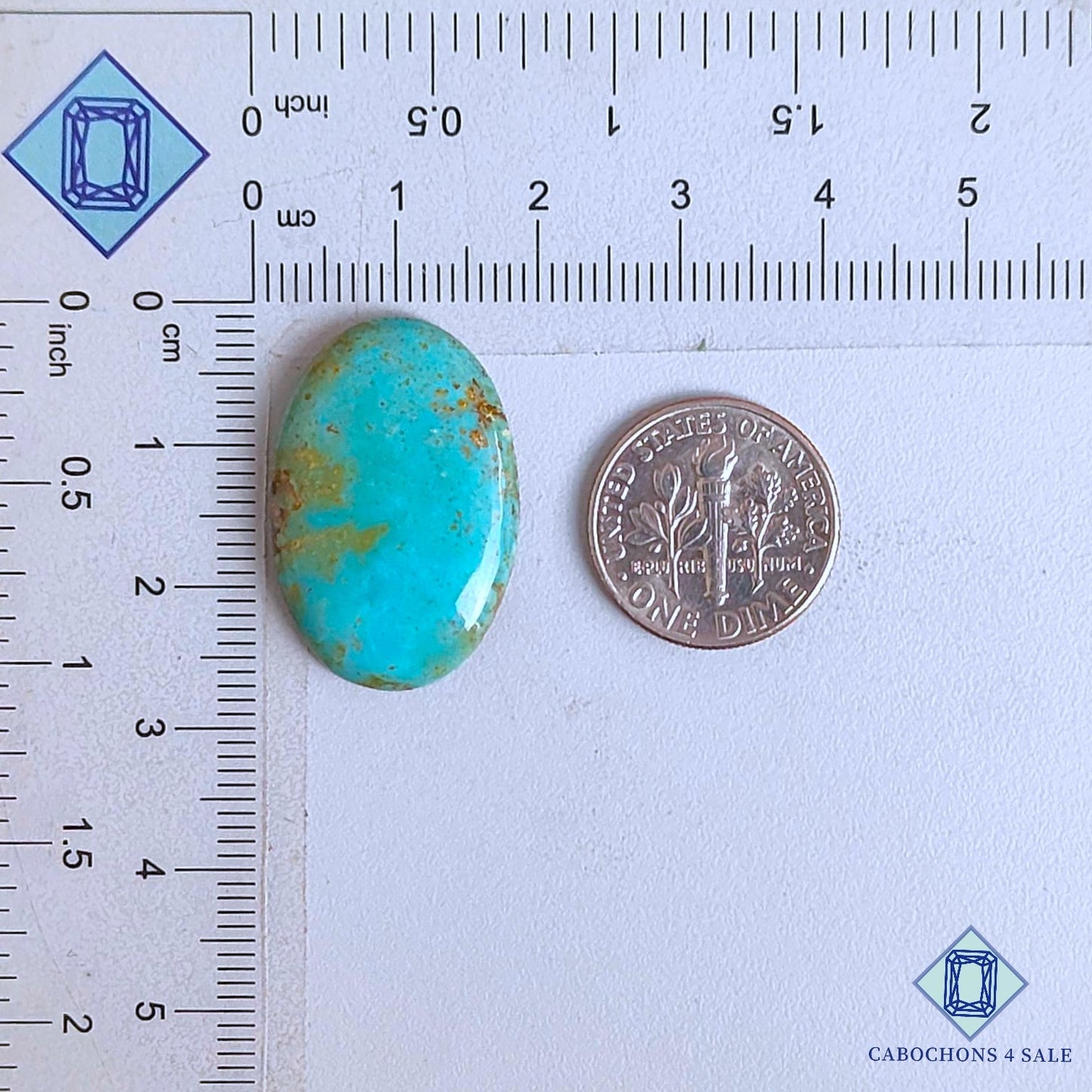 Natural Turquoise Gemstone  Oval Cabochons 26*17*3mm From USA available for sale