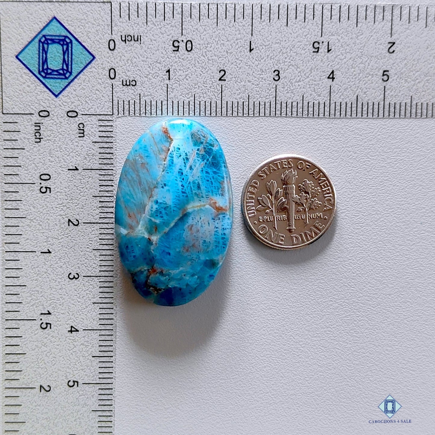 Turquoise Apatite Oval Cabochons