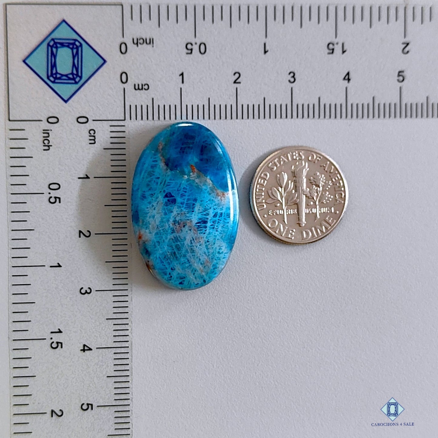 Turquoise Apatite Oval Cabochons