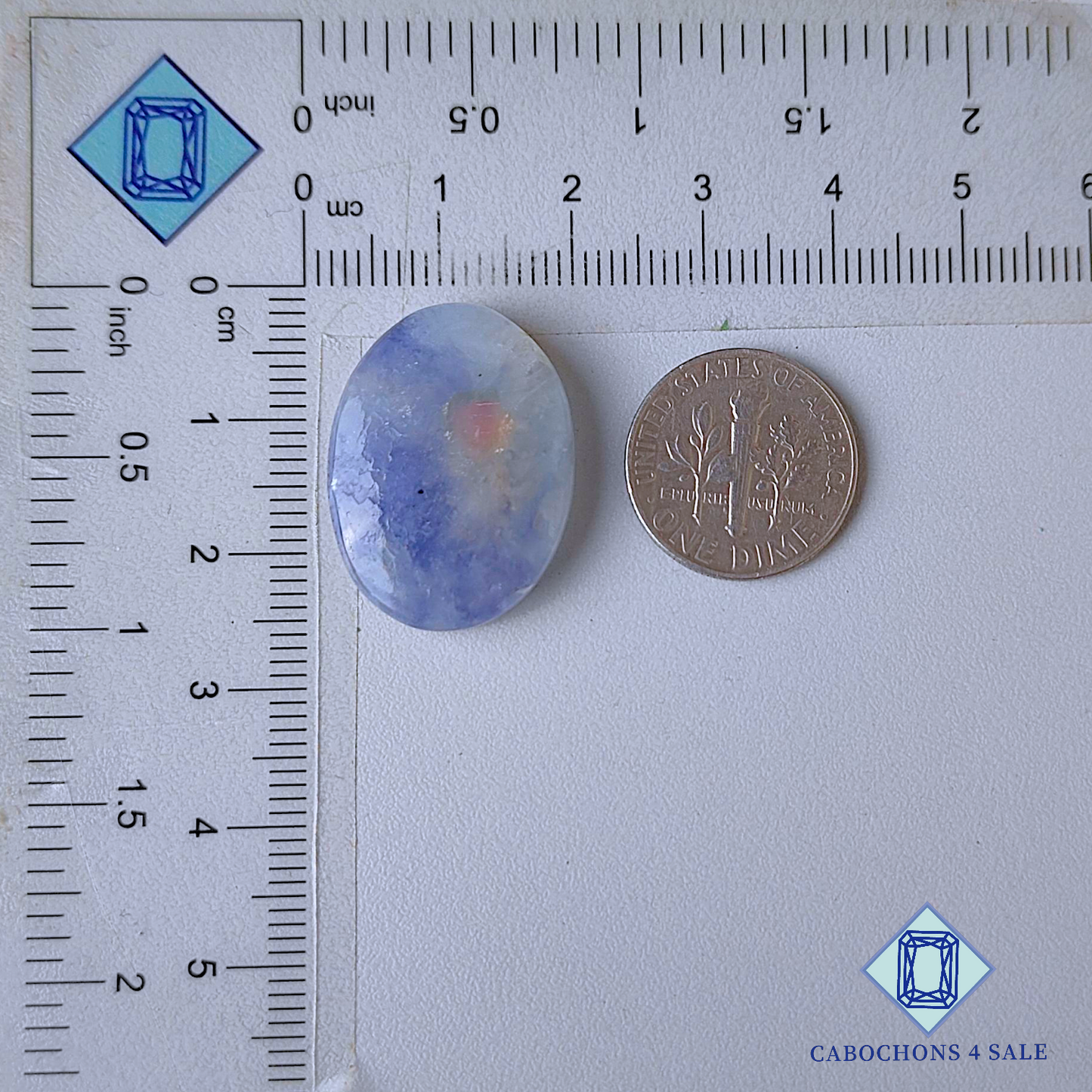 Cabujones ovalados de lepidolita de unicornio