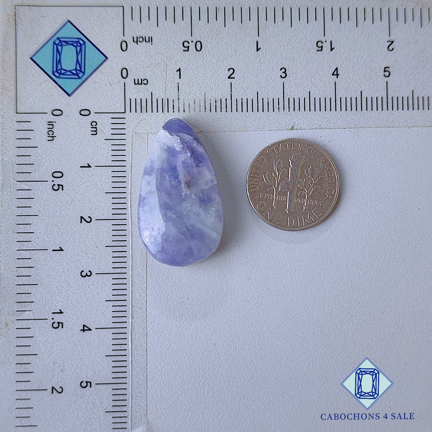 Unicorn Lepidolite Pear Cabochons