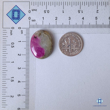 Natural Unicorn (Tourmaline) Gemstone Oval Cabochons 21*16*5mm from Brazil available for sale