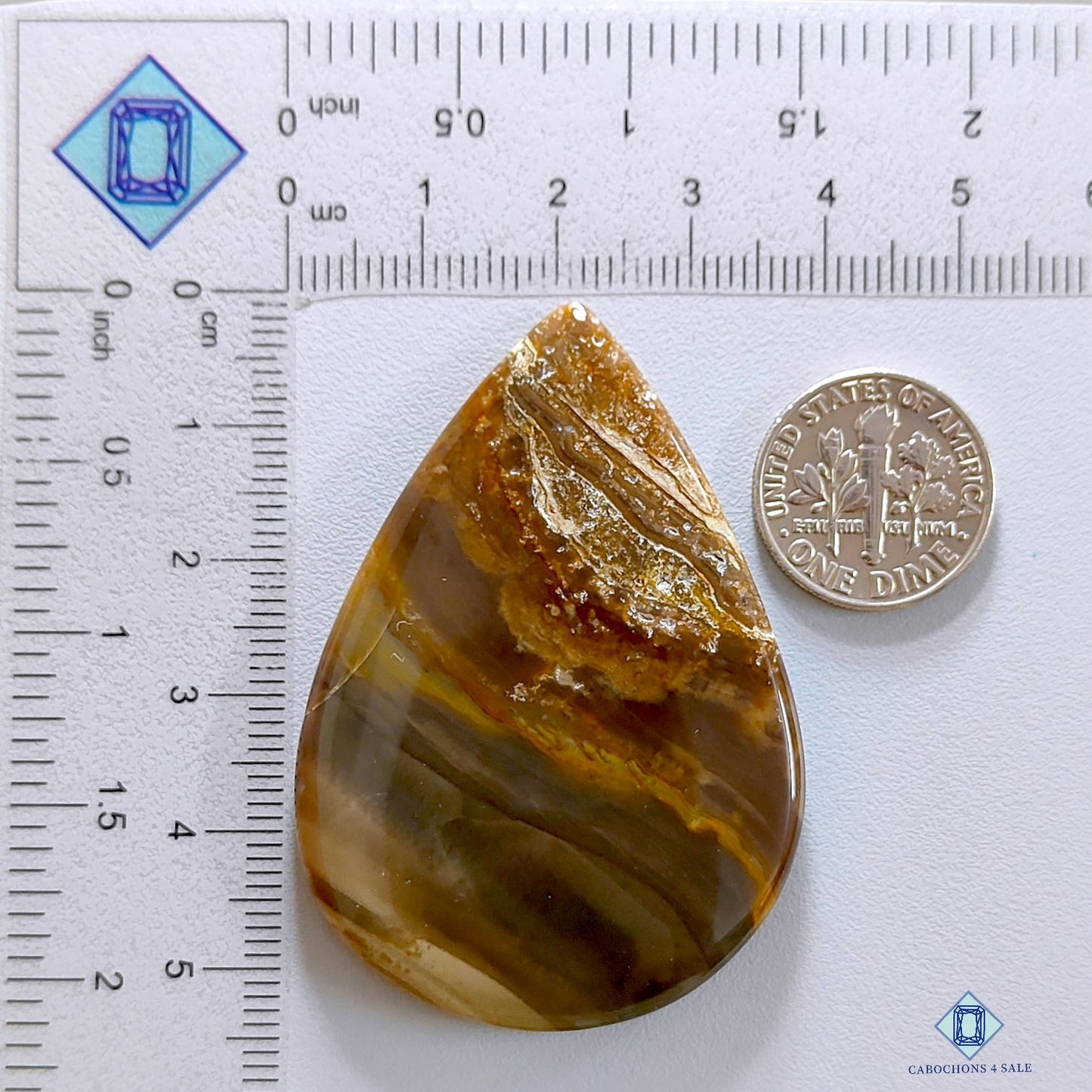 Valcanic Agate Pear Cabochons