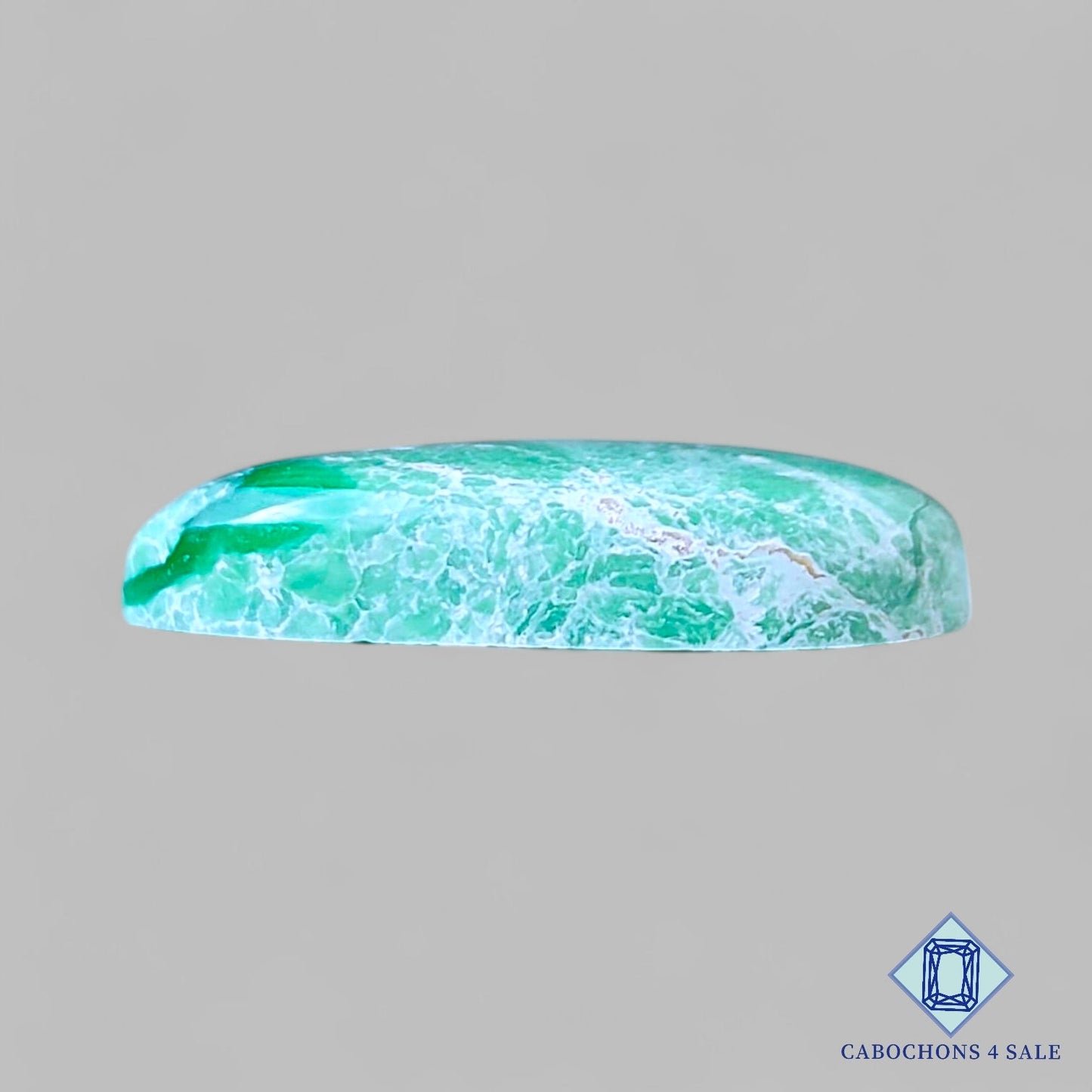 Cabujones de variscita natural en forma de pera de 25 x 13 x 5 mm, procedentes de Estados Unidos, disponibles para la venta.