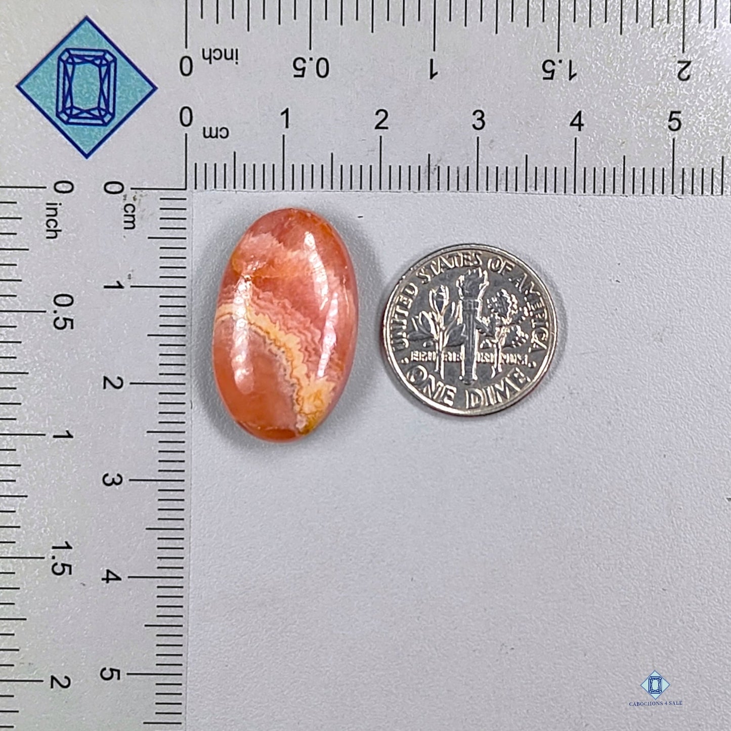 Veined Rhodochrosite Oval Cabochons