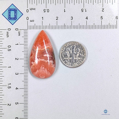 Veined Rhodochrosite Pear Cabochons