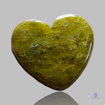 Vesuvianite-Heart-Cabochons