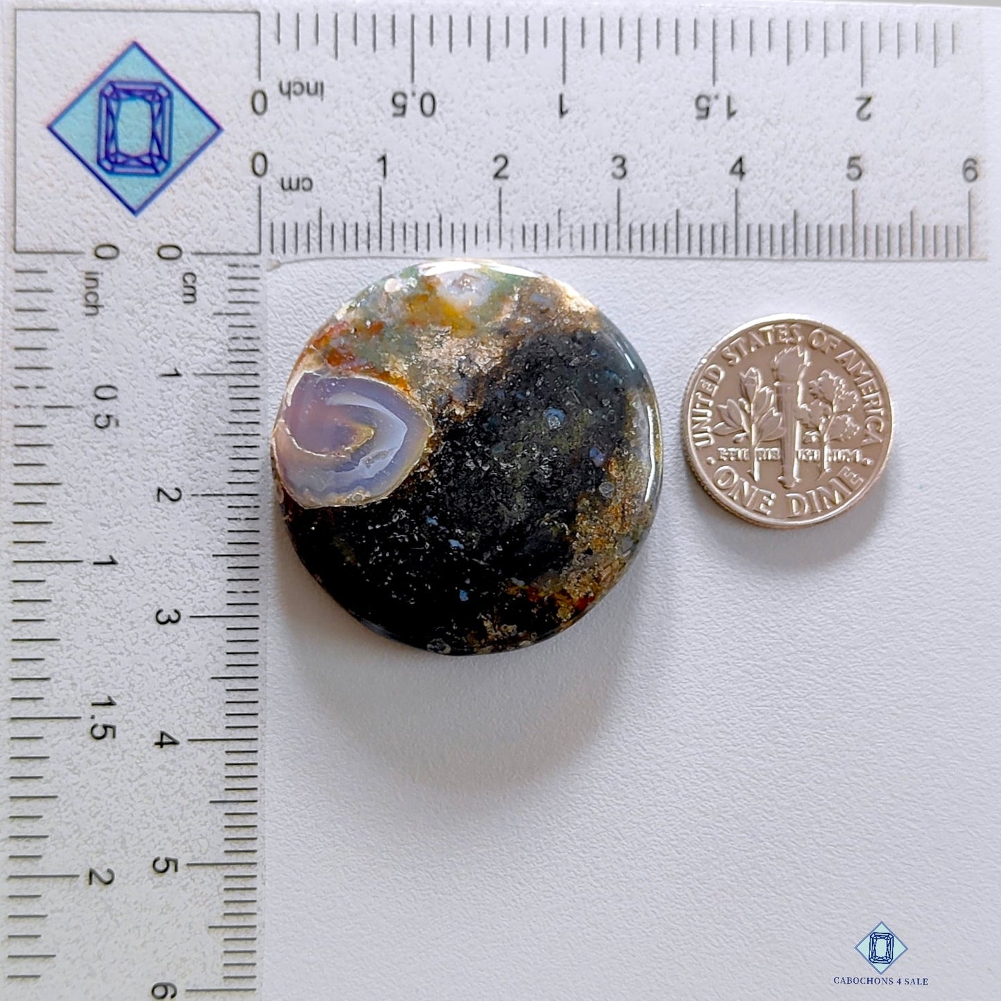 Volga Agate Round Cabochons