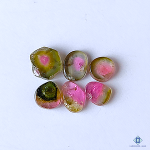 Watermelon Tourmaline Fancy Lots 5*5*1 to 7*6*2mm