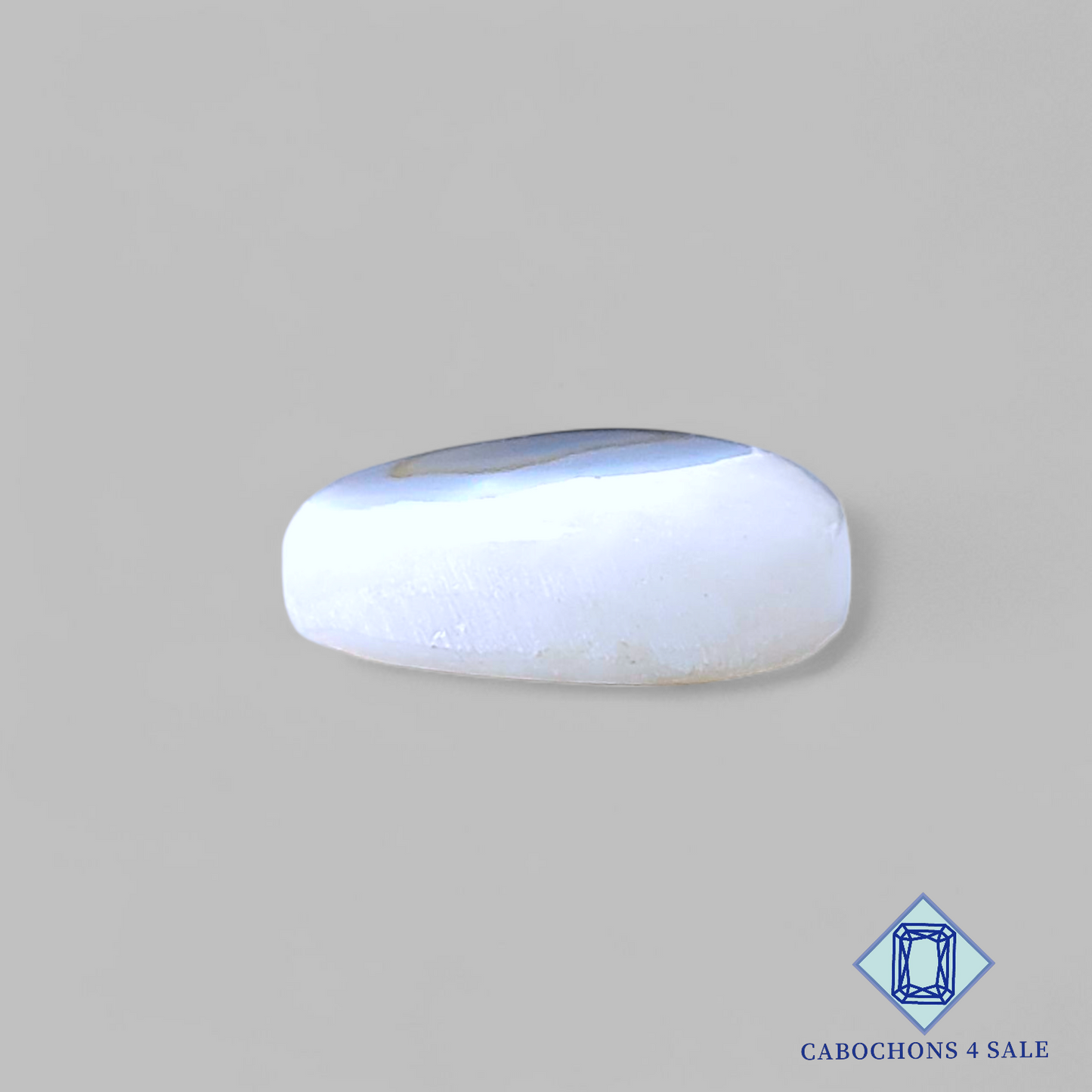 White Agate Pear Cabochons