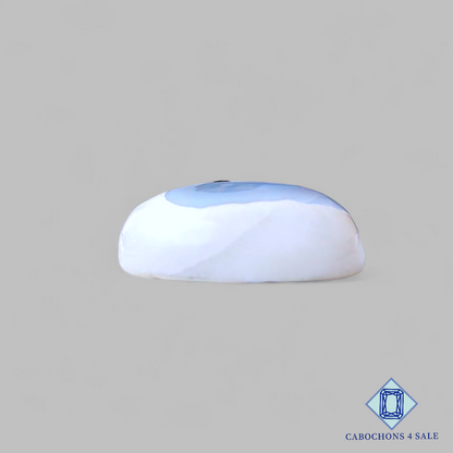 Cabujones ovalados de ágata blanca