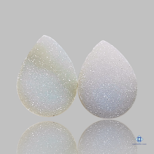 White Agate-c4sw1565-pear-white-Pairs