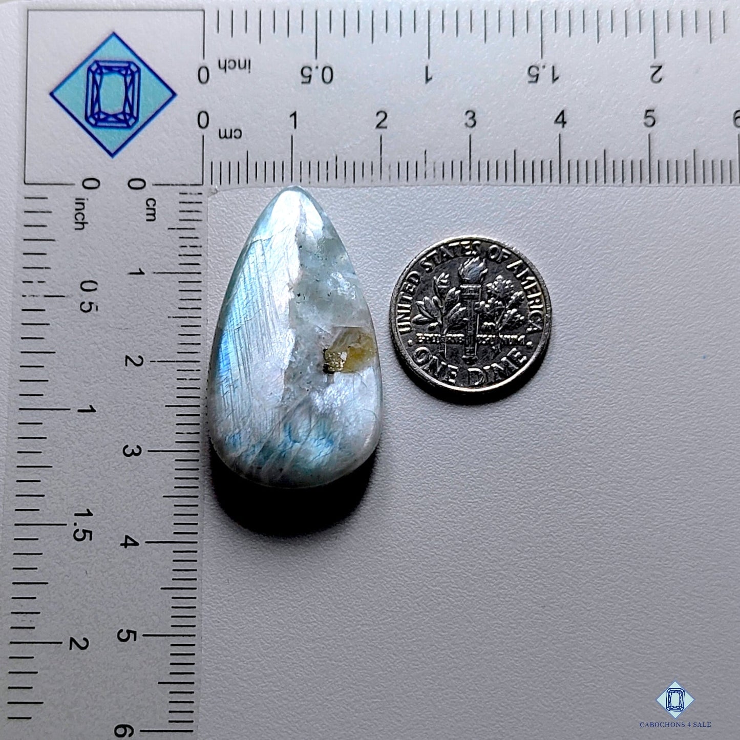 White Moonstone Pear Cabochons