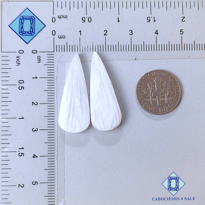 White Scolecite Pear Pairs