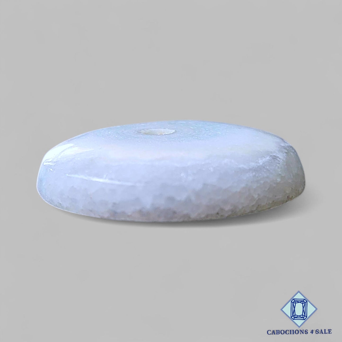 Natural White Solar Quartz Gemstone Round Cabochons 31*29*6mm from Brazil  available for sale