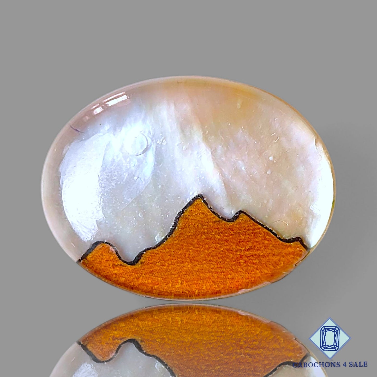 Wood Hill Mother Of Pearl + Crystal Quartz Doublet