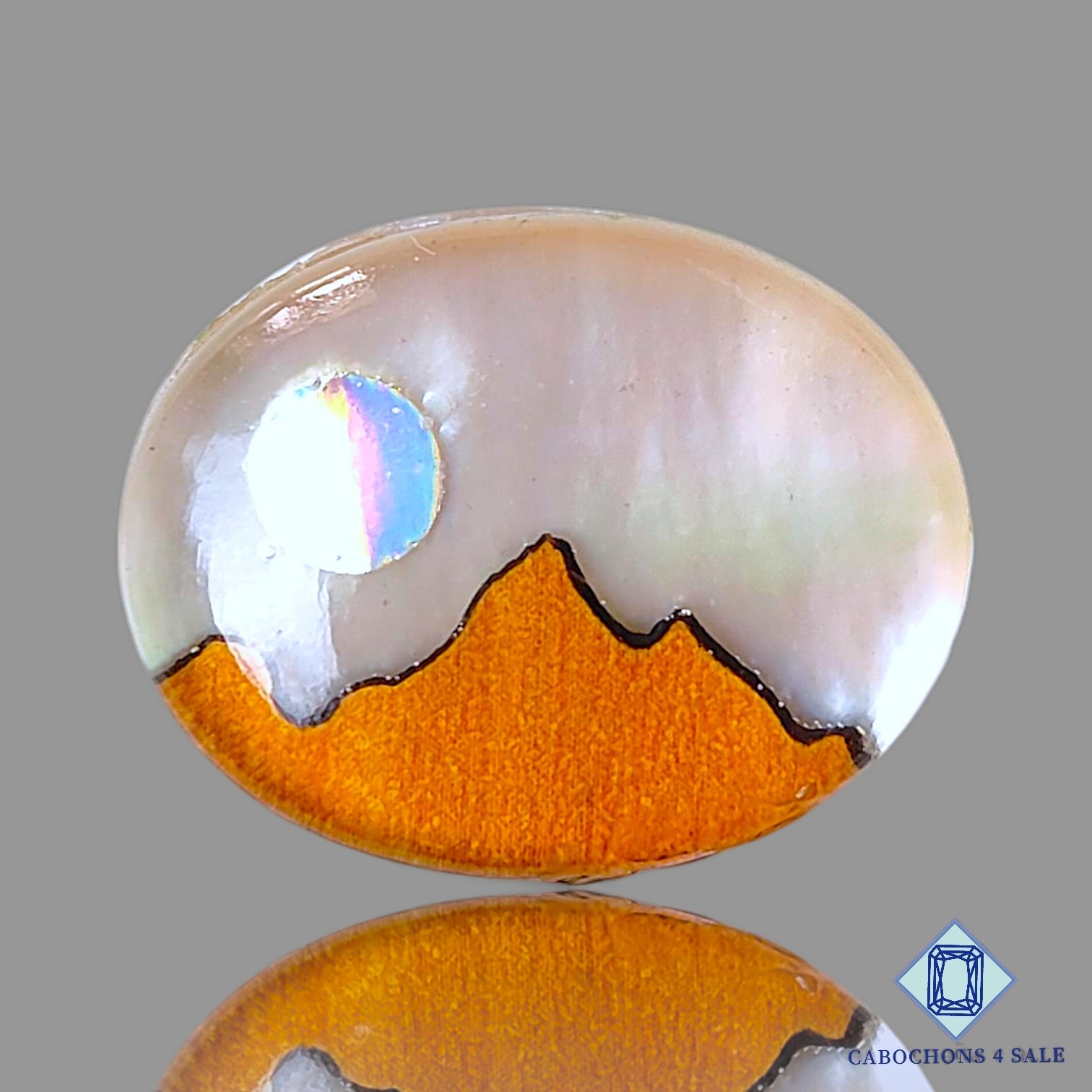 Wood Hill Mother Of Pearl + Crystal Quartz Doublet