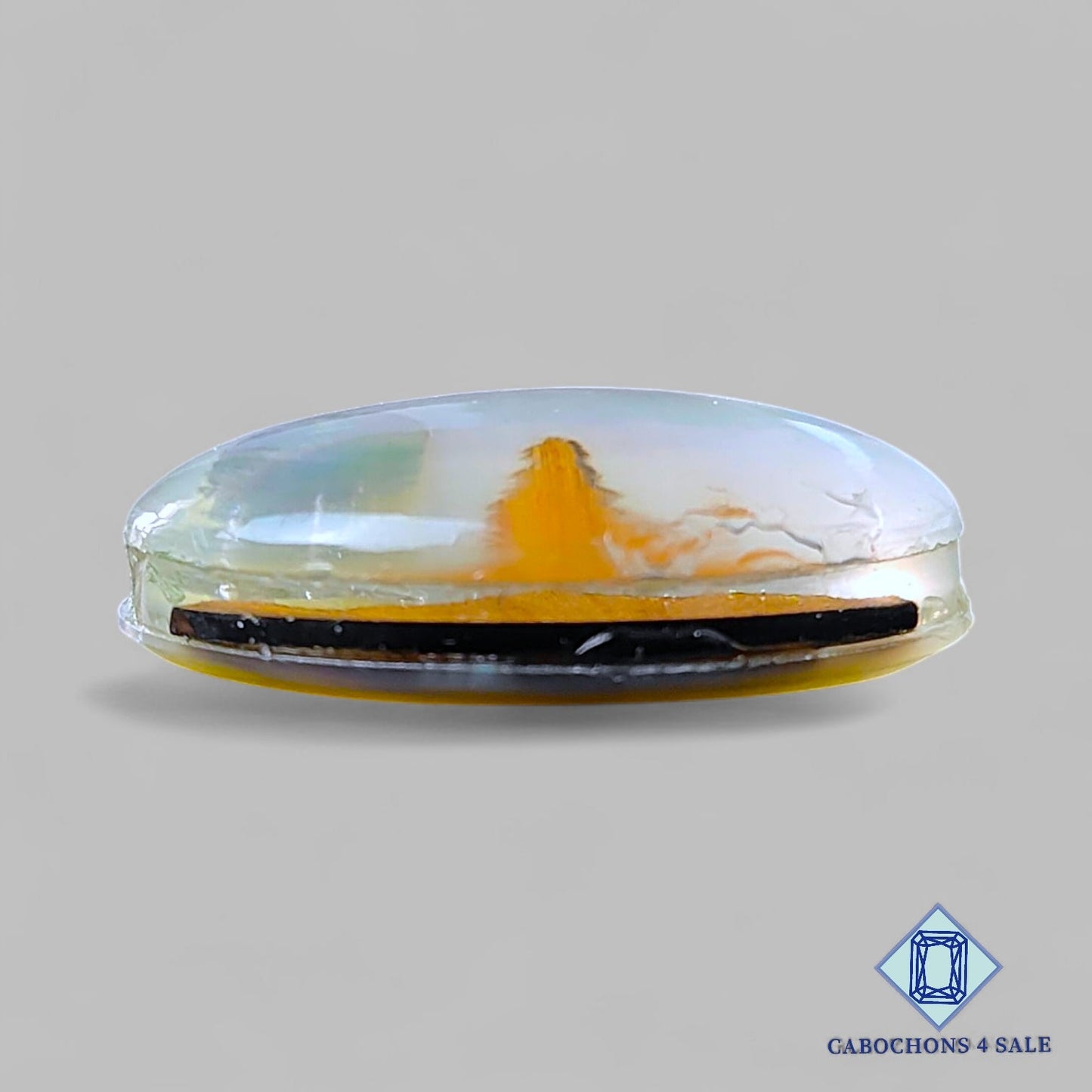 Wood Hill Mother Of Pearl + Crystal Quartz Doublet Gemstone Oval Doublets 25*20*8mm available for sale