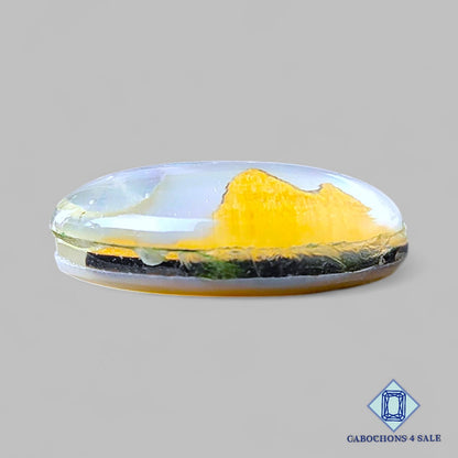 Wood Hill Mother Of Pearl + Crystal Quartz Doublet Gemstone Oval Doublets 23*19*7mm available for sale