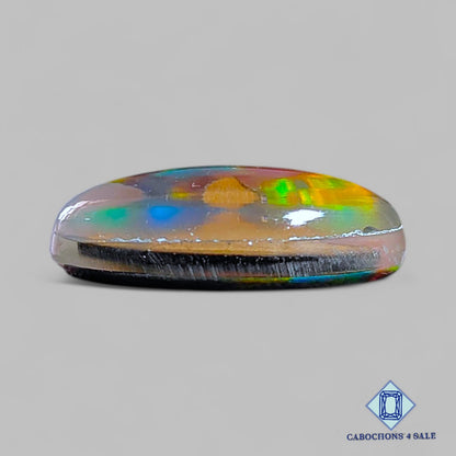 Wood Hill Mountain Aurora Opal + Crystal Quartz Doublet Gemstone  Oval Doublets 27*19*8mm available for sale