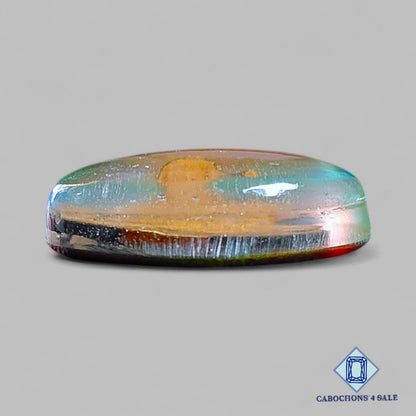 Wood Hill Mountain Aurora Opal + Crystal Quartz Doublet Gemstone  Oval Doublets 25*18*8mm available for sale