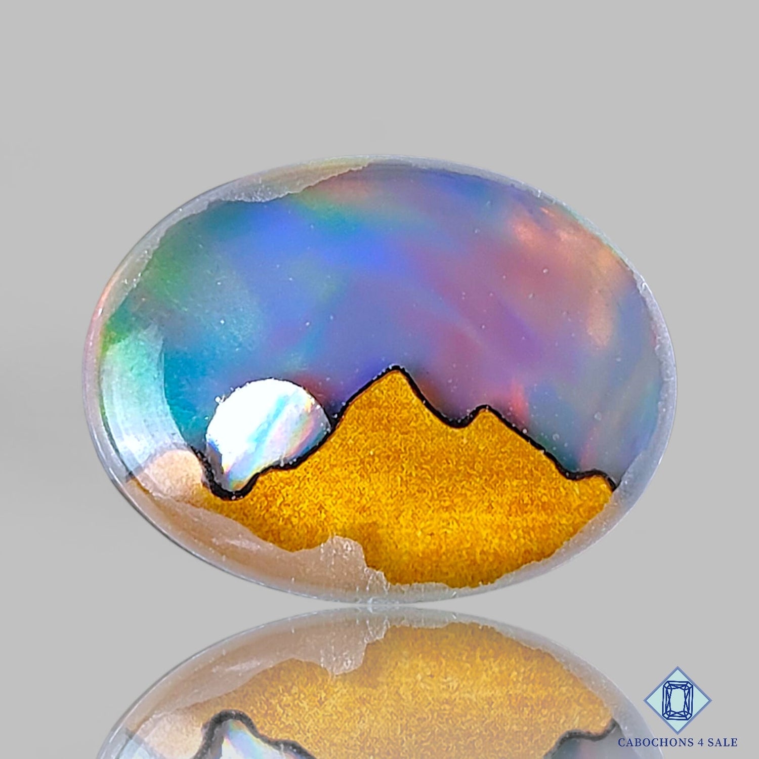 Wooden Hill Aurora Opal + Crystal Quartz Doublet