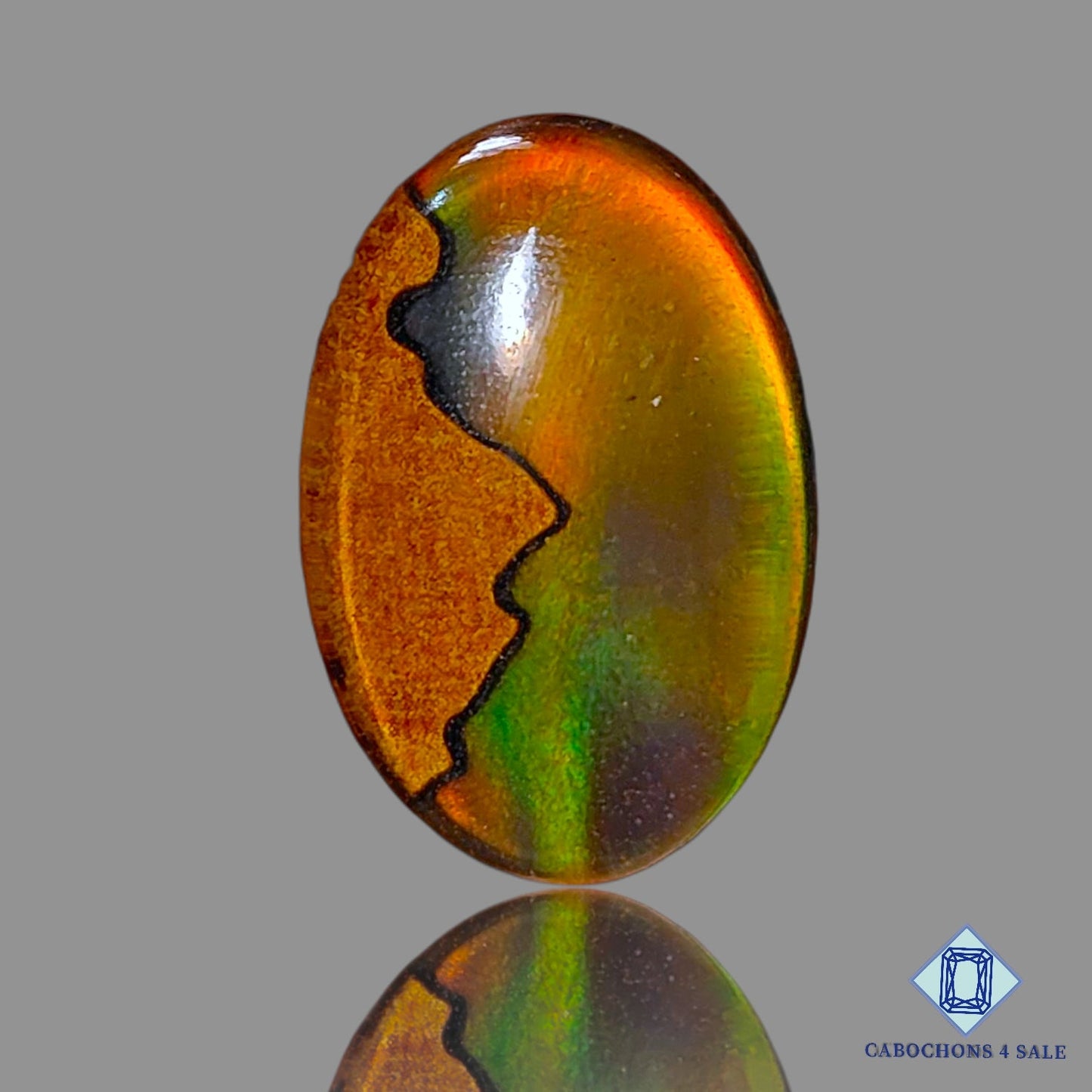 Wooden Hill Inlay in Crystal and Aurora Opal Doublet