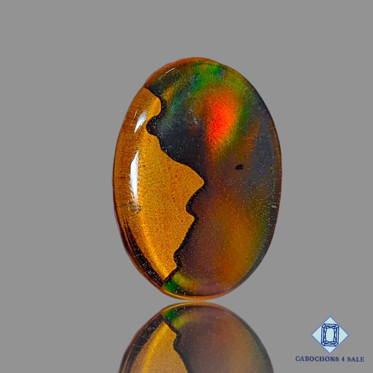 Wooden Hill Inlay in Crystal and Aurora Opal Doublet