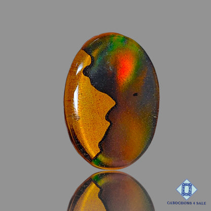 Wooden Hill Inlay in Crystal and Aurora Opal Doublet