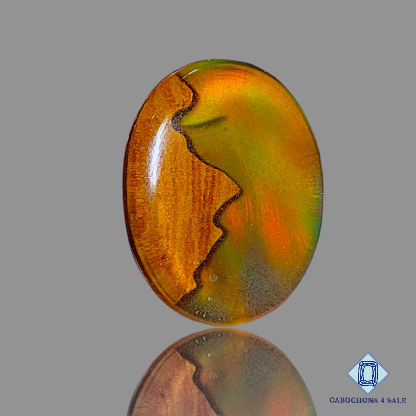 Wooden Hill Inlay in Crystal and Aurora Opal Doublet