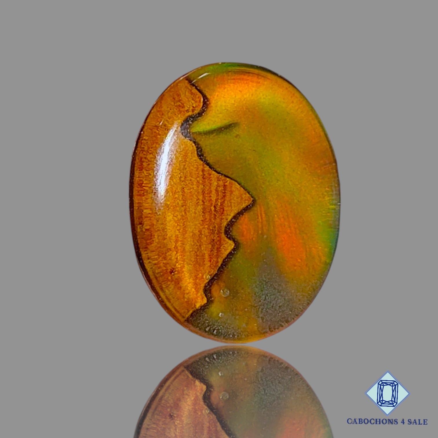 Wooden Hill Inlay in Crystal and Aurora Opal Doublet