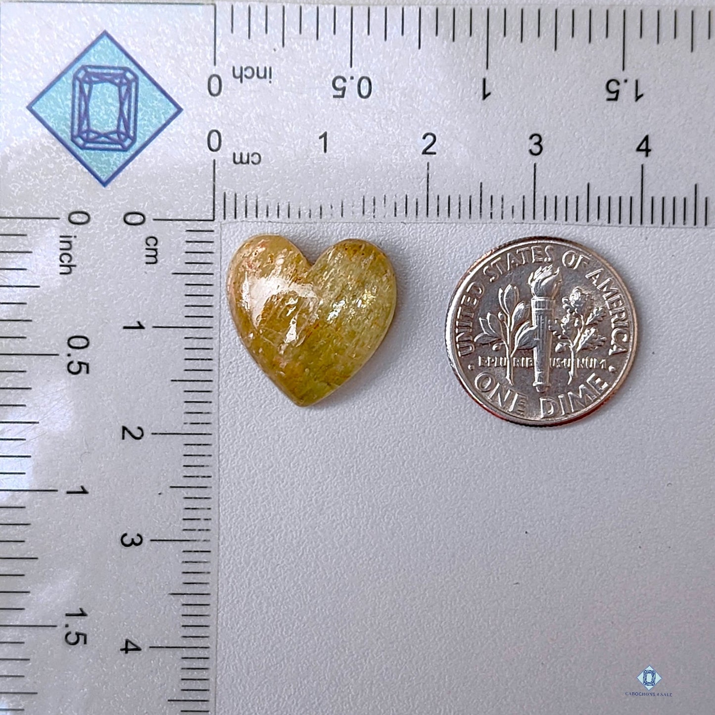 Yellow Apatite Heart Carvings