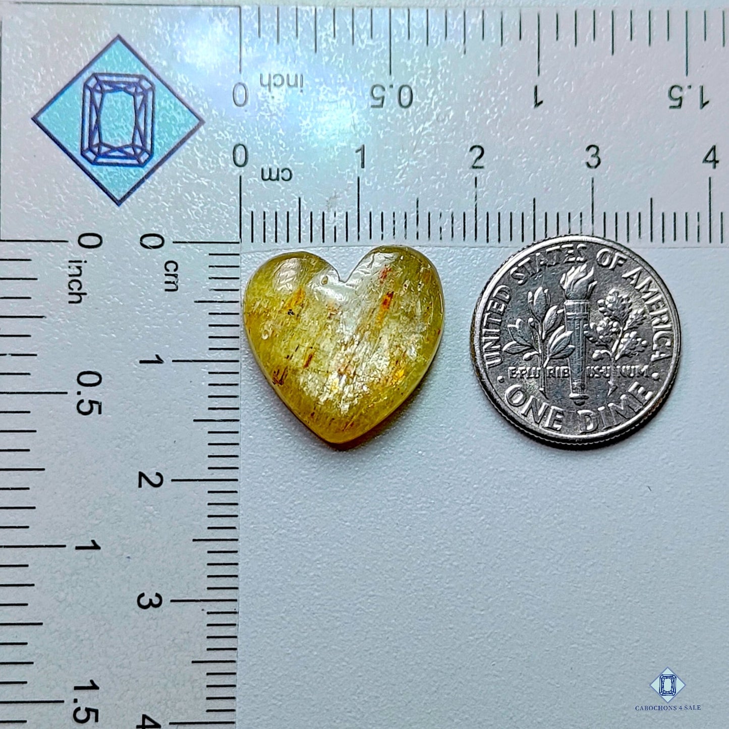 Yellow Apatite Heart Carvings