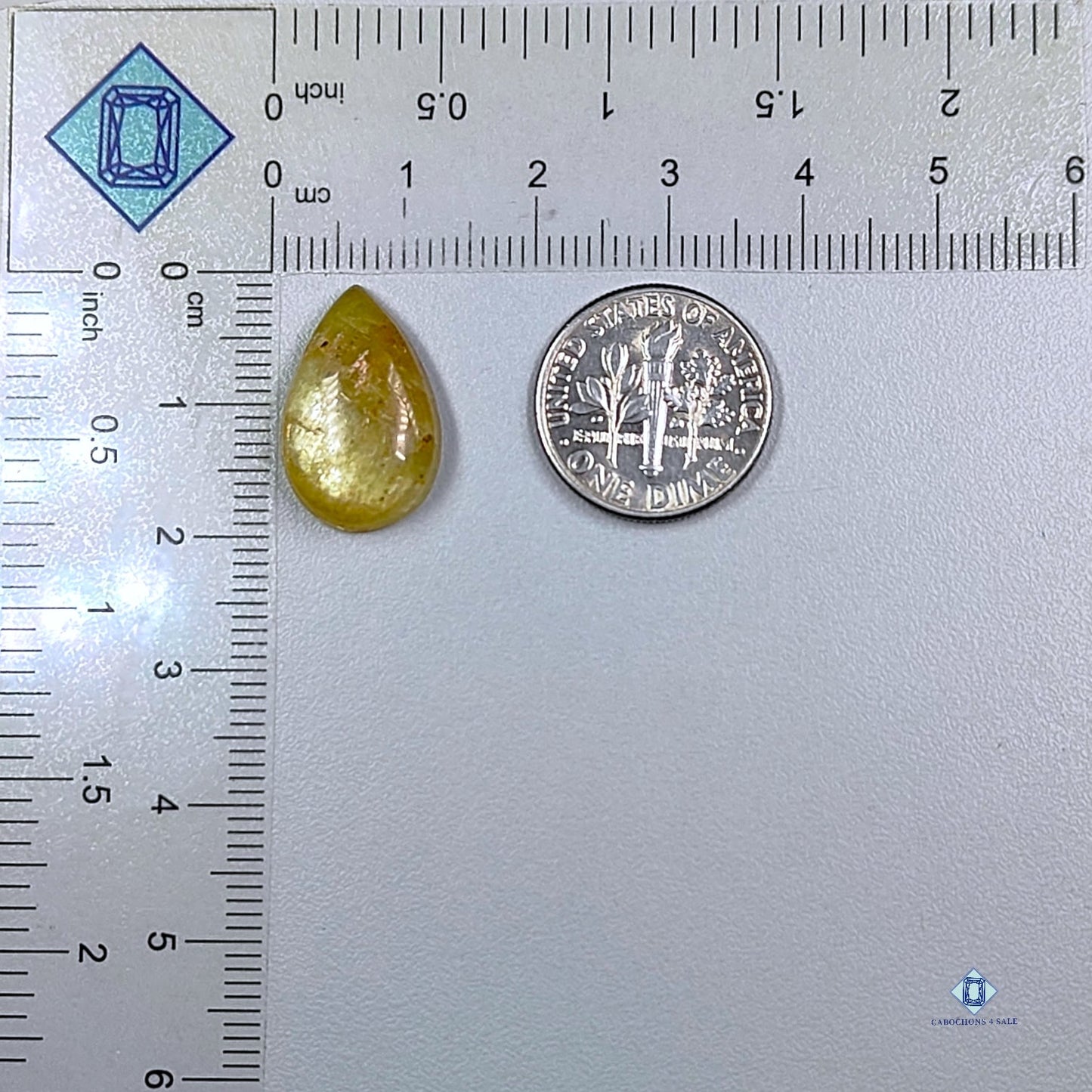 Yellow Apatite Pear Cabochons