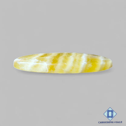 Natural Yellow Calcite Gemstone Oval Cabochons 36*19*4mm from Brazil  available for sale