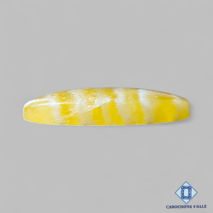 Natural Yellow Calcite Gemstone Oval Cabochons 35*19*6mm from Brazil  available for sale